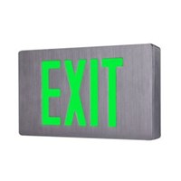 DTH LED and Photoluminescent Hybrid Die-Cast Exit Sign